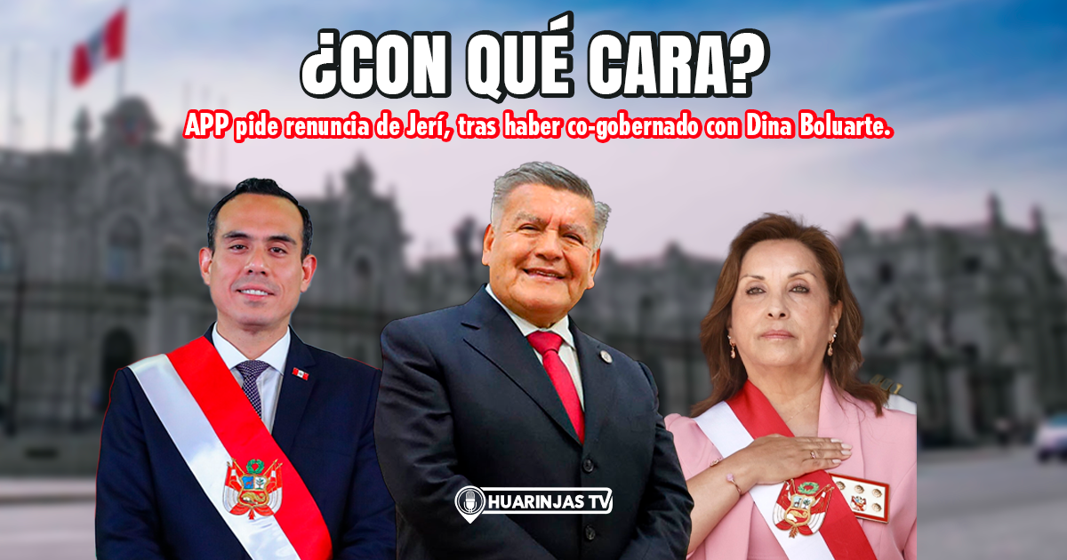 ¿CON QUÉ CARA? APP de Cesar Acuña pide renuncia de José Jerí, tras haber co-gobernado con Dina Boluarte.