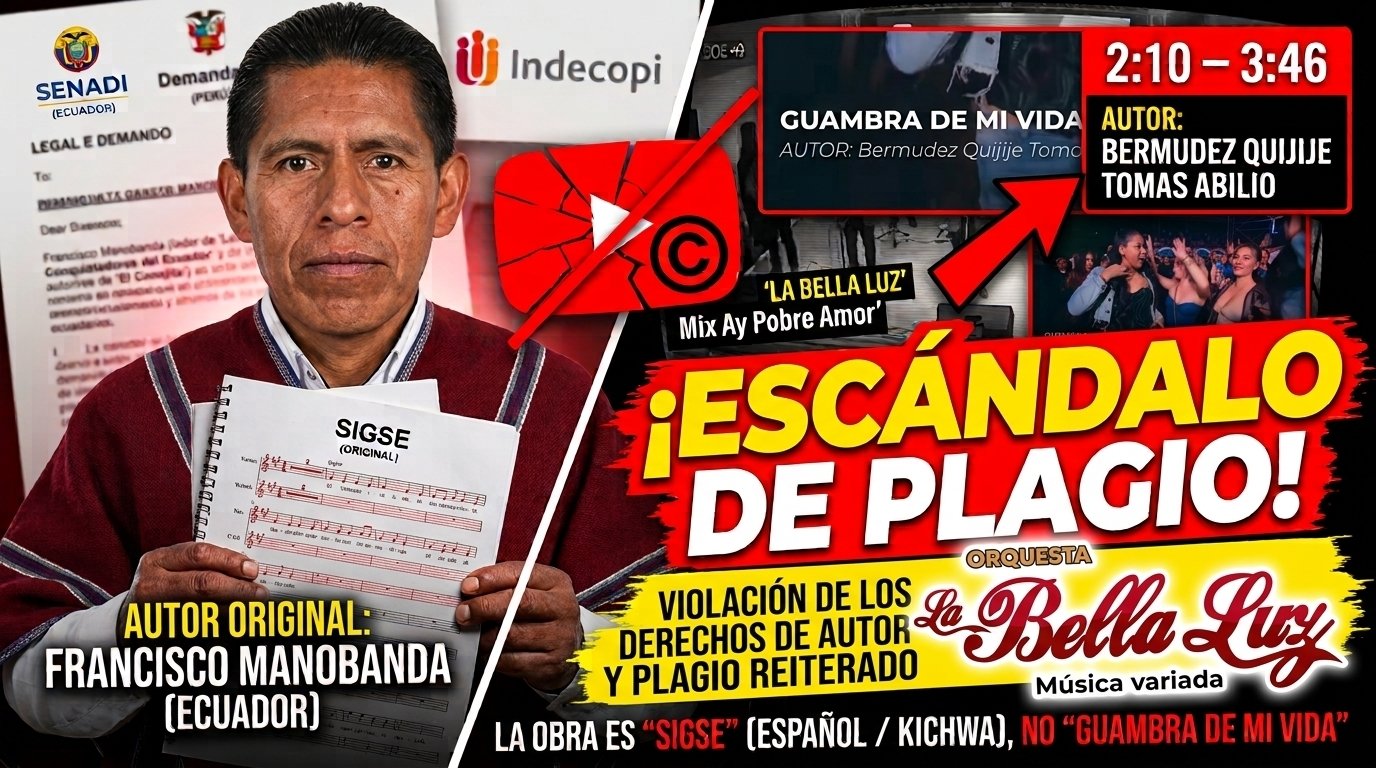 ¡ESCÁNDALO EN LA CUMBIA! ACUSAN A LA BELLA LUZ DE PLAGIO REITERADO Y VIOLACIÓN DE DERECHOS DE AUTOR CONTRA EL COMPOSITOR ECUATORIANO FRANCISCO MANOBANDA
